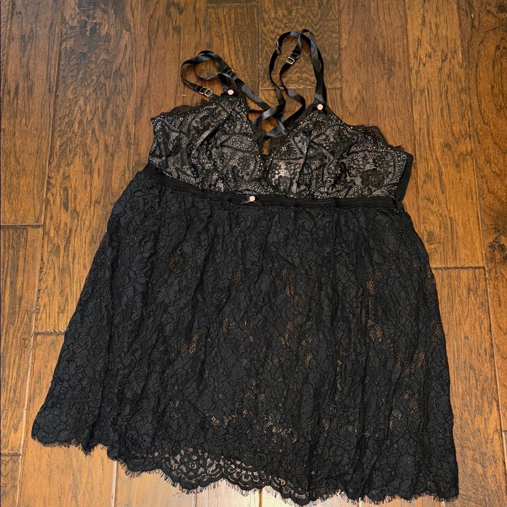 Cacique Black Lace Chemise